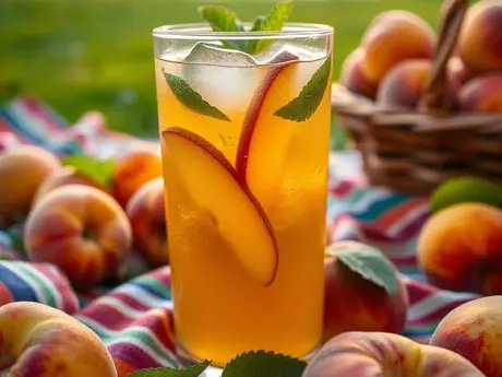Peach iced tea